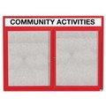 Aarco Aarco Products ODCC3648RHR 48 in. W x 36 in. H Outdoor Enclosed Bulletin Board with Heater - Red ODCC3648RHR
